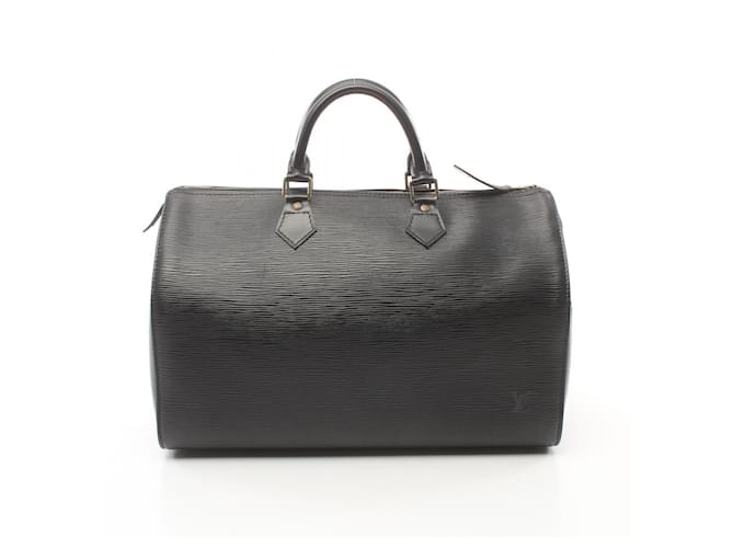 Bolso Louis Vuitton Speedy 35 Epi Noir Negro Cuero  ref.1536168