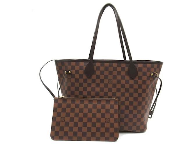 Sac Louis Vuitton Neverfull MM Toile Plastique Marron  ref.1536179