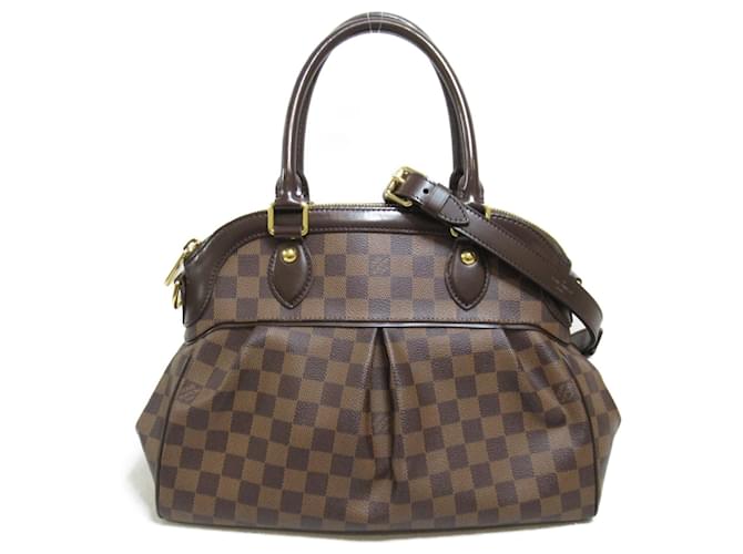 Louis Vuitton Trevi 2-Way Shoulder Bag Brown Cloth Plastic  ref.1536180