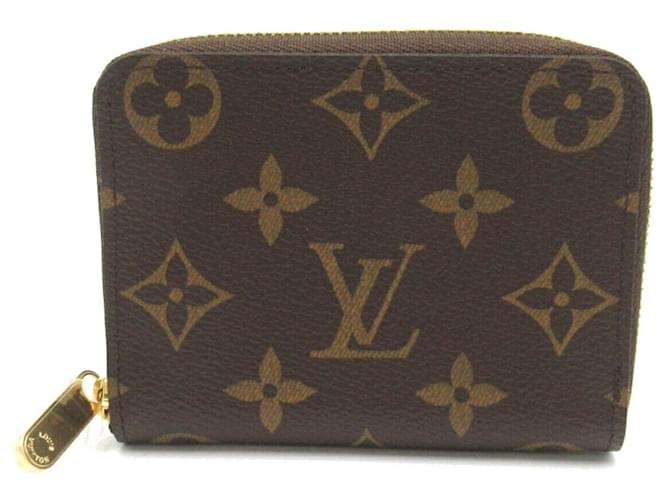 Zippy Monogramm Münzbörse Louis Vuitton Braun Leinwand  ref.1536194