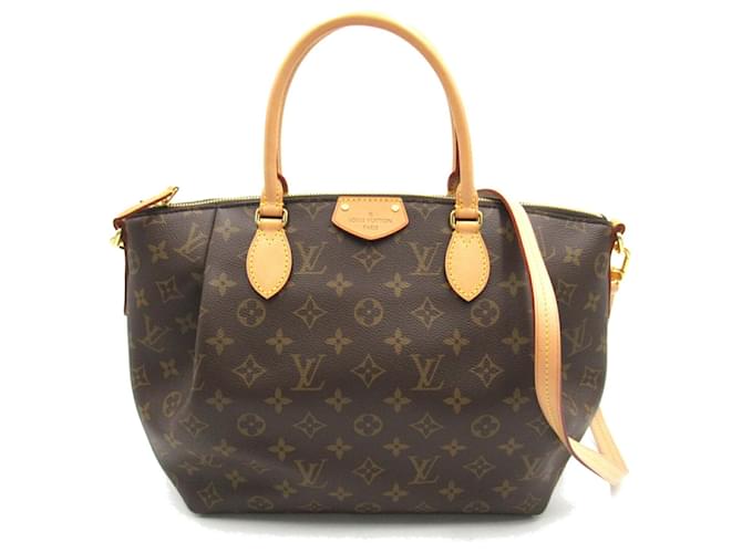 Tote Bag Turen MM Louis Vuitton Braun Monogramm Lackleder  ref.1536252