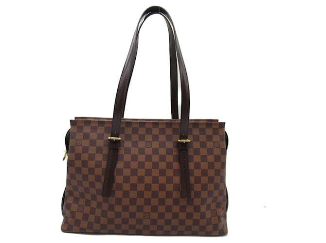 Sac à main Chelsea de Louis Vuitton Toile Marron Damier ebène  ref.1536254