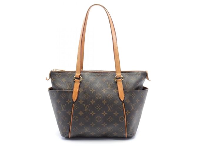 Sac Tote Totally PM Louis Vuitton Cuir vernis Marron Monogramme  ref.1536256