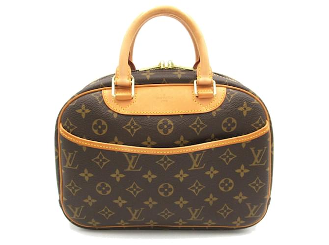 Louis Vuitton Trouville Handbag Brown Monogram Patent leather  ref.1536259