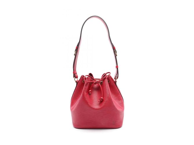 Noe Louis Vuitton Petit Noé Schultertasche Rot Leder  ref.1536263