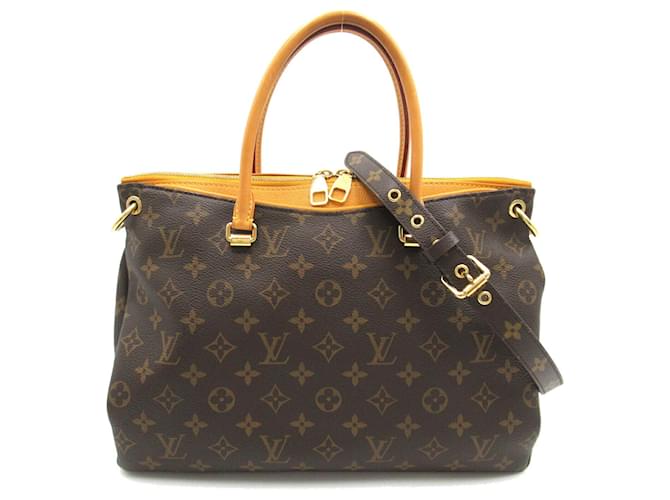 Louis Vuitton Pallas BB 2-Way Shoulder Bag Brown Patent leather Cloth Plastic  ref.1536278