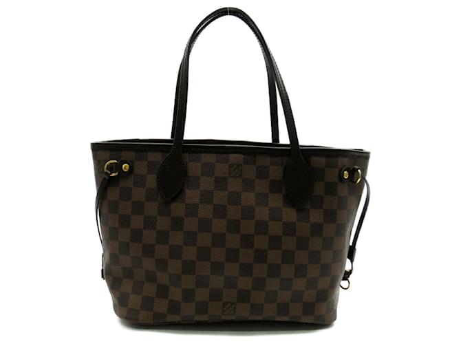 Sac Louis Vuitton Neverfull PM Toile Marron Damier ebène  ref.1536291