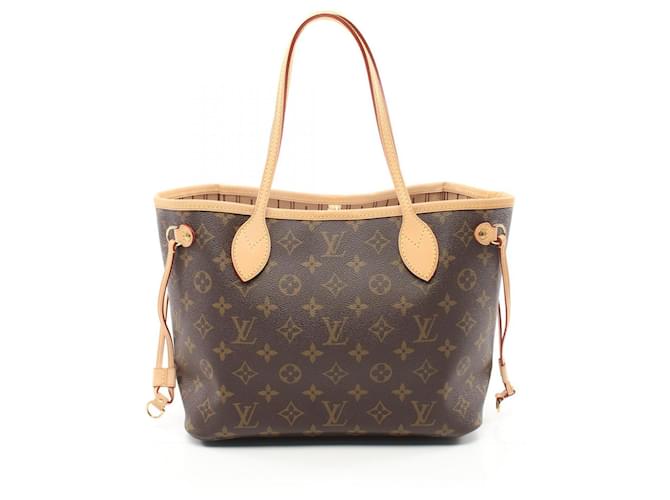 Sac tote Louis Vuitton Neverfull PM Cuir Toile Marron  ref.1536304