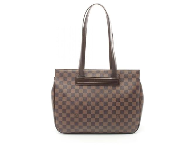 Sac à main Louis Vuitton Parioli PM Damier Ebene Cuir Toile Marron  ref.1536305