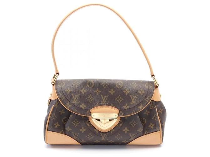 Bolso de Hombro Monogram Beverly MM de Louis Vuitton Castaño Cuero Lienzo  ref.1536308