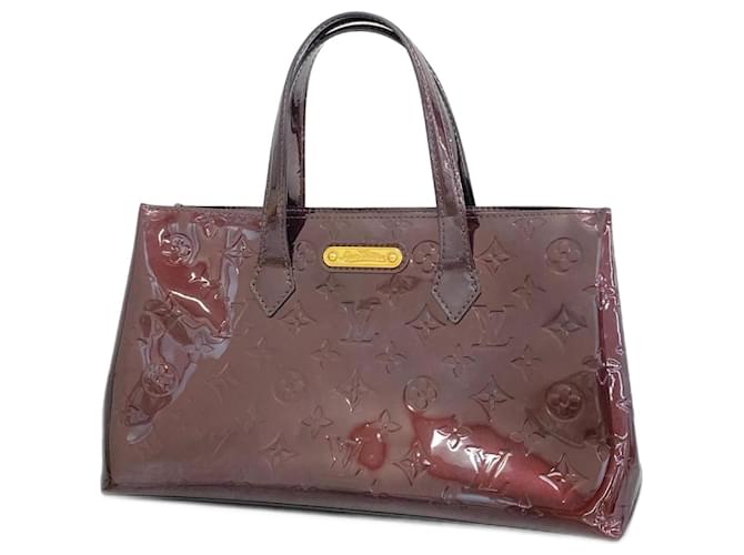 Sac à main Louis Vuitton Vernis Wilshire PM M93641 Bordeaux  ref.1536336