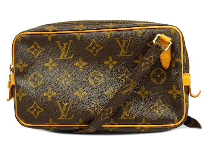 Pochette Marly Bandoulière Monogram Louis Vuitton Braun  ref.1536348