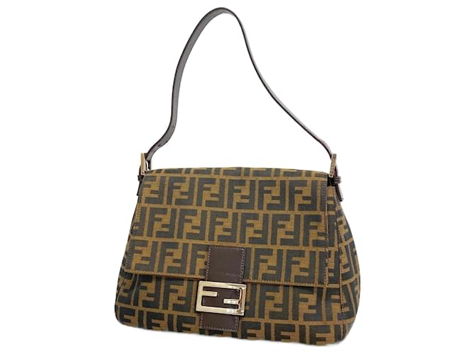 Fendi Handbag Zucca Mamma Bucket Brown Cloth  ref.1536355