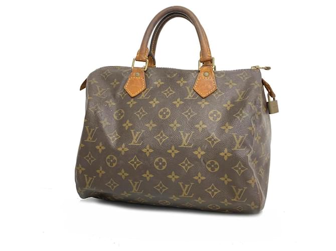 Sac à main Louis Vuitton Monogram Speedy 30 Marron  ref.1536356