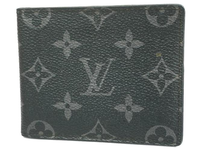 Portefeuille Bill Monogram Eclipse Louis Vuitton Noir  ref.1536365