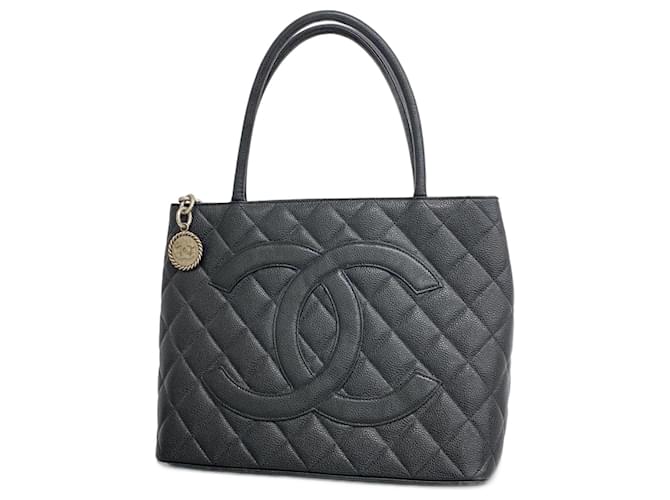 Chanel Black Caviar Leather Tote Bag  ref.1536369