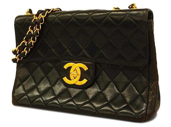 Chanel Black Lambskin Shoulder Bag Leather  ref.1536380