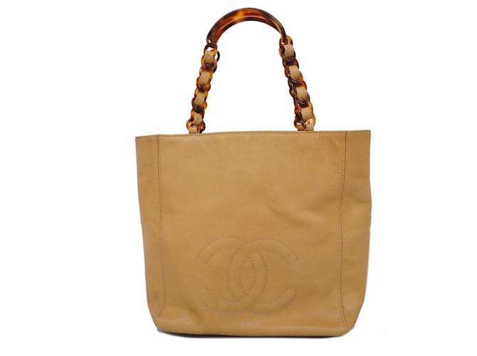 Chanel Beige Caviar Leather Tote Bag  ref.1536391