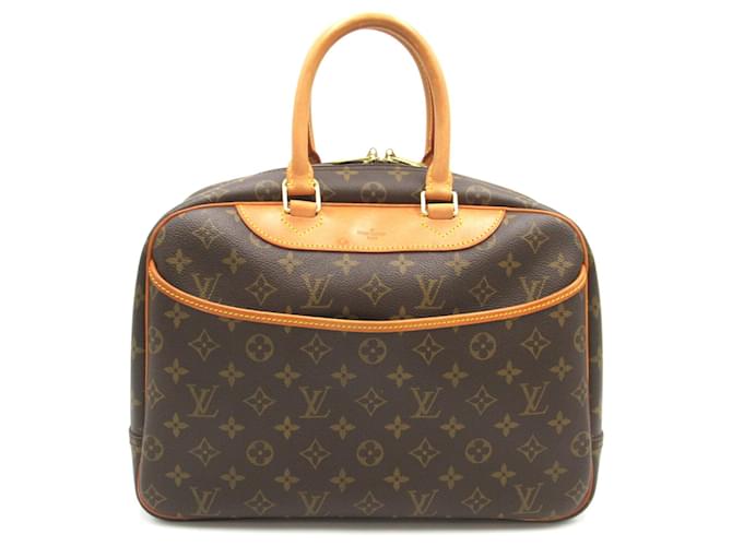 Bolsa Deauville Louis Vuitton Marrom Monograma Lona  ref.1536410