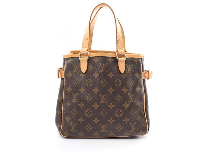 Louis Vuitton Batignolles Monogram Handbag Brown Leather Patent leather  ref.1536416