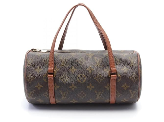 Louis Vuitton Papillon 26 Monogram Handbag Brown Leather Patent leather  ref.1536417