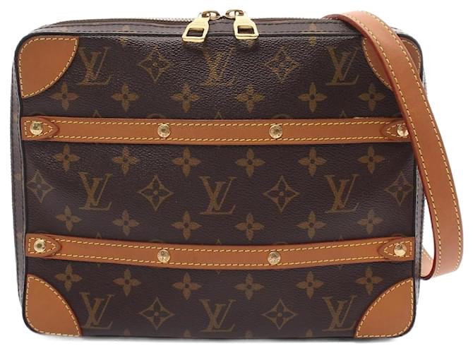 Louis Vuitton Soft Trunk PM Monogram Shoulder Bag Brown Leather Patent leather  ref.1536434