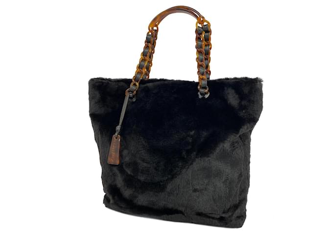 Chanel Black Lapin Fur Tote Bag  ref.1536441