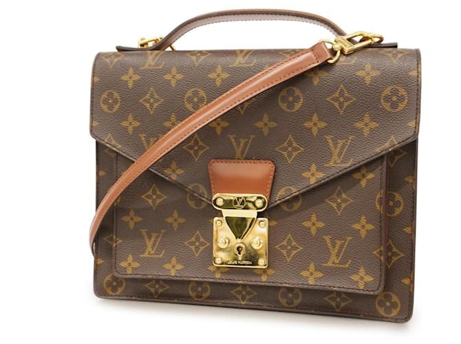 Louis Vuitton Handbag Monogram Monceau 28 M51185 Brown  ref.1536454