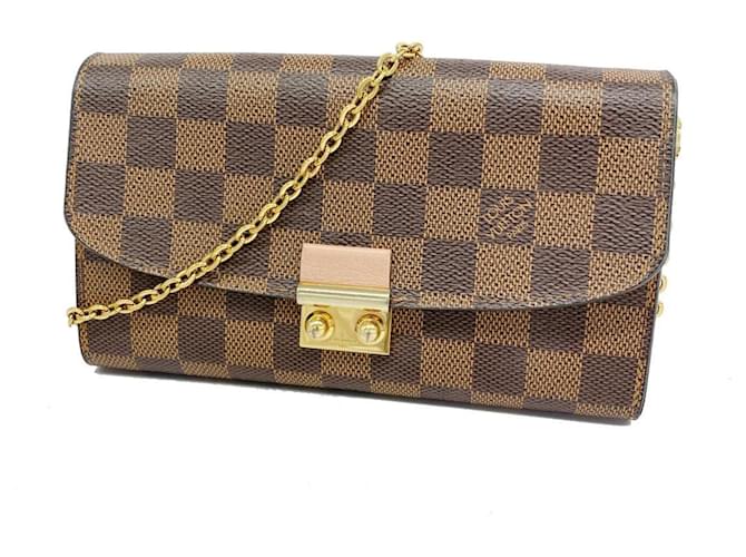 Louis Vuitton Damier Portefeuille Croisette Shoulder Wallet Damier ebene  ref.1536507