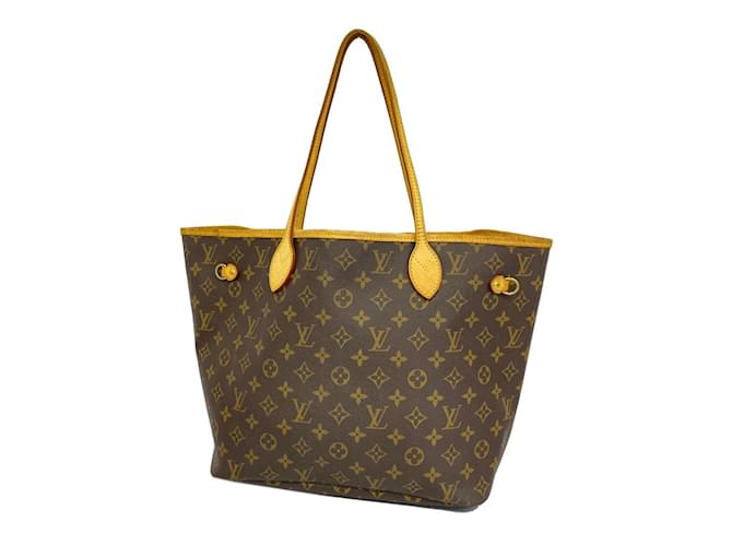 Bolso tote Neverfull MM Monograma Louis Vuitton Castaño  ref.1536610