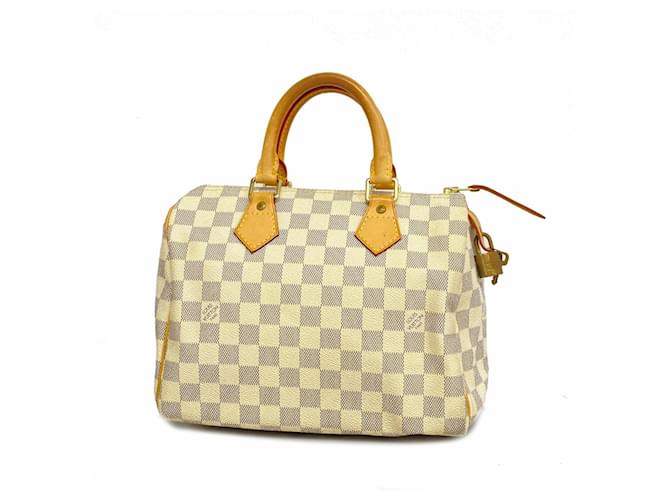 Louis Vuitton Damier Azur Speedy 25 Handbag White  ref.1536622