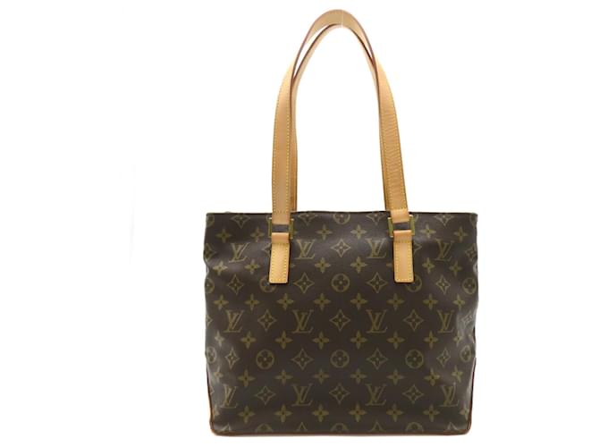 Bolsa Cabas Piano Louis Vuitton Marrom Lona  ref.1536626