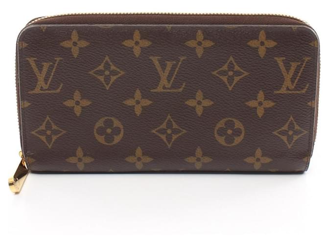 Carteira longa Monogram Louis Vuitton Marrom Plástico  ref.1536641