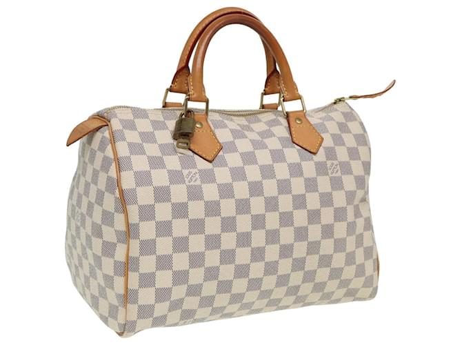 LOUIS VUITTON Sac à main Speedy 30 Damier Azur N41533 LV Auth 80702  ref.1536686