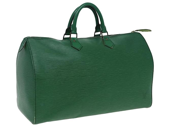 LOUIS VUITTON Epi Speedy 40 Bolso de Mano Verde M42984 LV Auth 82306 Cuero  ref.1536694