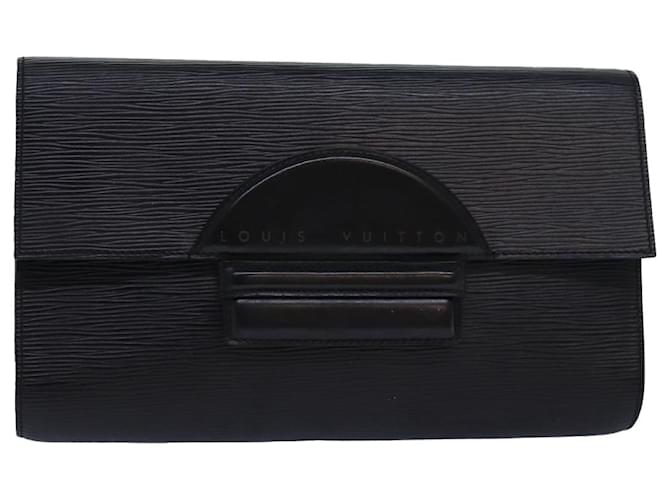 LOUIS VUITTON Epi Chaillot Clutch Bag Preto M52542 LV Auth 82070 Couro  ref.1536729