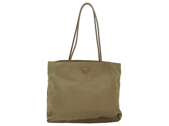 PRADA Bolsa Tote Nylon Beige Auth 83165  ref.1536741