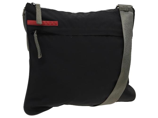 Sac à épaule de sport PRADA en nylon noir Auth bs15825  ref.1536744