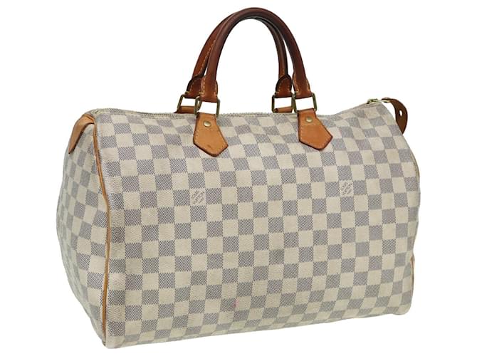 LOUIS VUITTON Bolsa de Mão Speedy 35 Damier Azur N41535 LV Auth 82712  ref.1536810