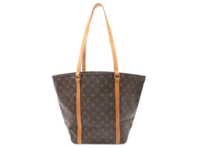 Braune Monogram Tote Bag von Louis Vuitton Leder Leinwand  ref.1536886