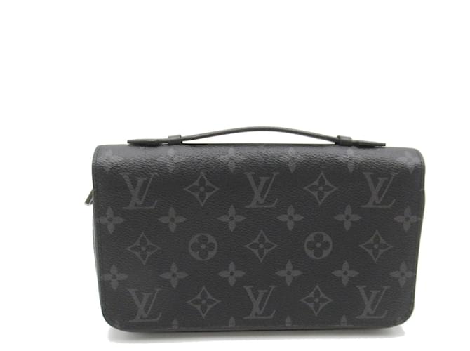 Cartera larga Zippy XL Monogram Eclipse Louis Vuitton Negro Lienzo  ref.1536893