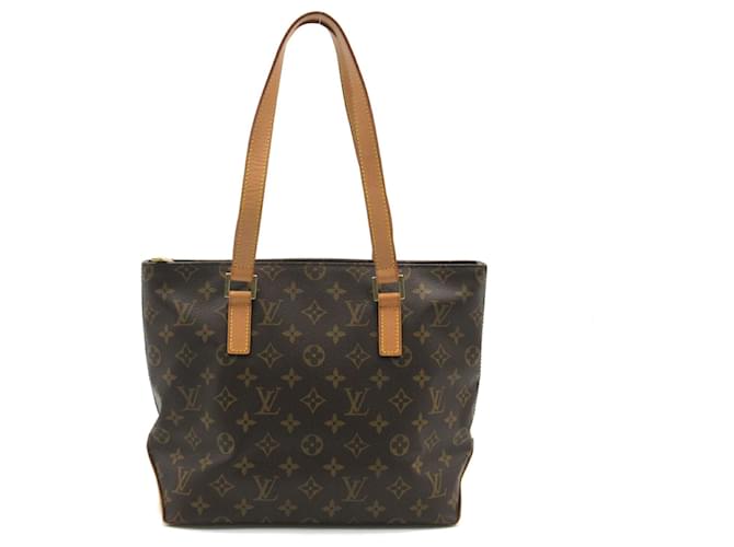 Bolsa Tote Cabas Piano Louis Vuitton Marrom Lona  ref.1536897