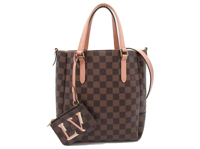 Borsa a spalla Belmont NV BB di Louis Vuitton Marrone Damier ebene Tela  ref.1536914