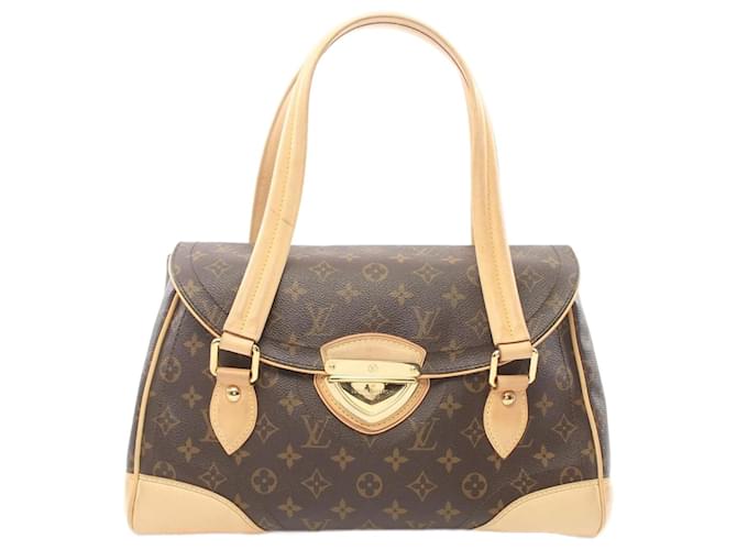 Louis Vuitton Beverly GM Monogram Schultertasche Braun Monogramm Lackleder  ref.1536953