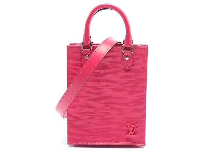 Bolso Petite Sac Plat Epi Rose Pondicherry Louis Vuitton Rosa Cuero  ref.1536962