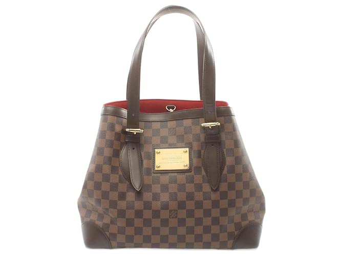 Bolsa tote Hampstead GM Damier Ebene da Louis Vuitton Marrom Lona  ref.1536963