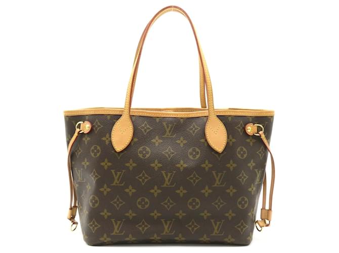 Sac tote Louis Vuitton Neverfull PM Cuir vernis Marron Monogramme  ref.1536964