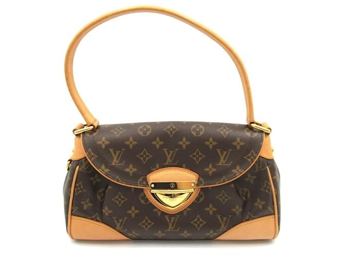 Sac à épaule Beverly MM Louis Vuitton Cuir vernis Marron Monogramme  ref.1536965