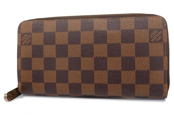 Cartera larga Louis Vuitton Damier Zippy N60015 Ébano Damier ebene  ref.1537007