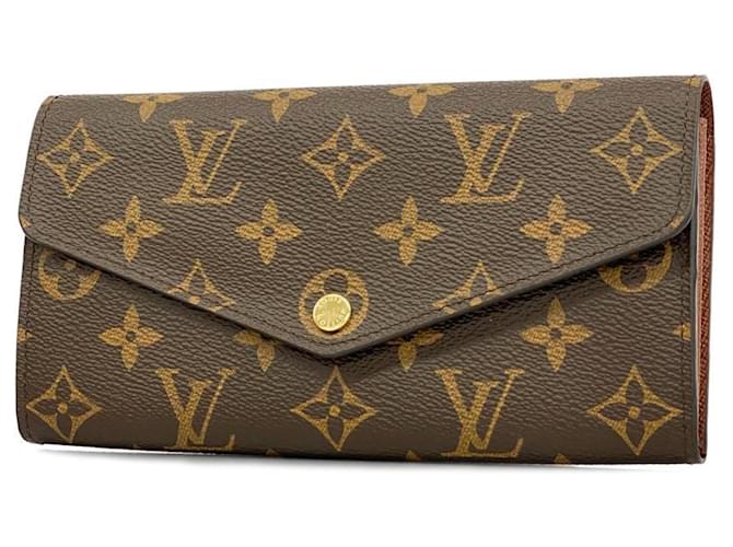 Cartera Larga Louis Vuitton Monograma Sarah M60531 Castaño  ref.1537017